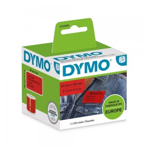 DYMO sildid 54 x 101 mm / ( 2133399) – punane – S0722430