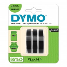 DYMO 3D teip mehaanilisele Etiketiprinterile 9mm x 3m (3 tk.) / must (S0847730)