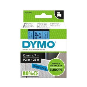 DYMO D1 teip 12mm x7m / must sinisel (45016 / S0720560) - S0720560