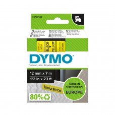 DYMO D1 lint 12 mm x 7 m / must kollasel (45018 / S0720580)