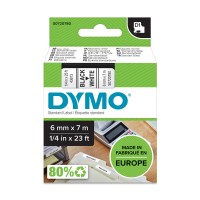 DYMO D1 lint 6 mm x 7 m / must valgel (43613 / S0720780)