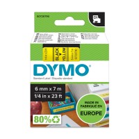 DYMO D1 lint 6mm x 7m / must kollasel (43618 / S0720790)
