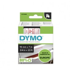DYMO D1 lint 19 mm x 7 m / punane valgel (45805 / S0720850)