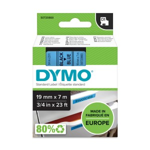 DYMO D1 teip 19mm x7m / must sinisel (45806 / S0720860) - S0720860
