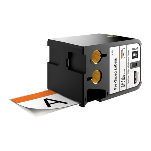 Dymo XTL Etiketės saugai 51mm x 102mm / juodas ant baltos/Oranžinė antraštė (1868713) - 1868713