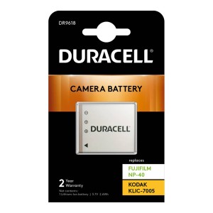 Aku Duracell DR9618 3,7V 700mAh Li-Ion - Fuji NP-40 Kodak Klic-7005 Konica Minolta NP-1 Panasonic CGA-S004 Pentax D-LI8 D-LI85 D-LI95 Samsung SLB-0737 SLB-083