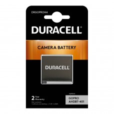 Bateria Duracell DRGOPROH4 3,8V 1160mAh Li-Ion - GoPro Hero 4, AHDBT-401, must, hõbedane