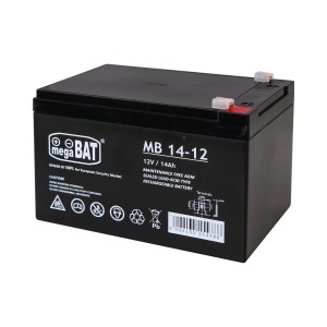 AGM MegaBat 14-12 aku, 12 V, 14 Ah, sobib häiresüsteemidele, UPS-seadmetele, kassadele ja videovalvesüsteemidele