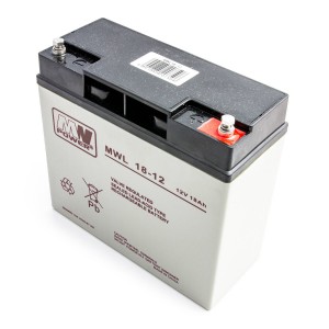 Aku AGM MW Power MWL 18-12 12V18Ah on ette nähtud UPS APC RBC7 RBC11RBC50 RBC55 Ever Fideltronik Eaton Powerware Alarmy