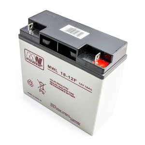 Aku AGM MW Power MWL 18-12F 12V18Ah on ette nähtud UPS APC RBC7 RBC11 RBC50 RBC55 Ever Fideltronik Eaton Powerware Alarmy