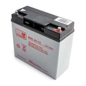 Aku AGM MW Power MWL 20-12 12V20Ah on ette nähtud UPS APC, Ever, Fideltronik, Eaton Powerware, Alarmy, Quady