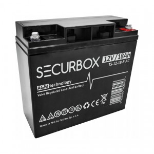 AGM Securbox 18-12i 12 V 18 Ah aku UPS-seadmetele, valgustusele, mänguasjadele, paatidele ja telekommunikatsioonile