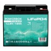 LifePO4 Powerbox 18-12.8 aku, 12,8 V, 18 Ah, UPS-seadmetele, matkaautodele, jahtidele, paatidele, motorolleritele ja ATV-dele