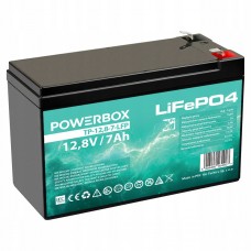 LifePO4 Powerbox 7-12,8 12,8 V 7 Ah aku UPS-seadmetele, matkaautodele, jahtidele, paatidele, motorolleritele ja ATV-dele
