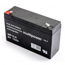 Multipower MP12-6 6V 12Ah AGM hooldusvaba aku