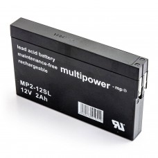 Multipower MP2-12SL NP2-12 12V 2Ah AGM hooldusvaba aku