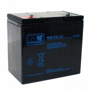 MW Power MW 55-12 aku, 12 V, 55 Ah, AGM, hooldusvaba