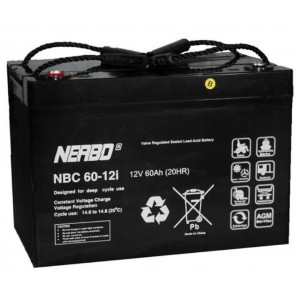 NERBO NBC 60-12i 12V 60Ah - AGM hooldusvaba aku tsükliliseks tööks