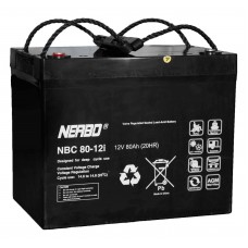 Patarei NERBO NBC 80-12i 12V 80Ah AGM hooldusvaba tsükliliseks tööks