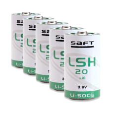 5 x Patarei liitium SAFTLSH20 D 3,6V Li-SOCl2 wysokoprąon ette nähtudwa - ER34615H/TC, ER34615M, SL-780/S