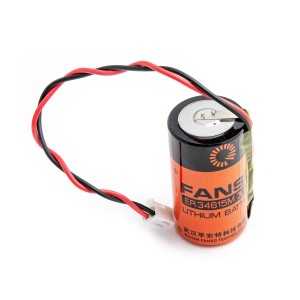 Fanso ER34615M 3.6V 13000mAh D LSH20 liitiumaku koos kaablitega ja JST EHR-2 kõrge voolutugevusega pistikuga