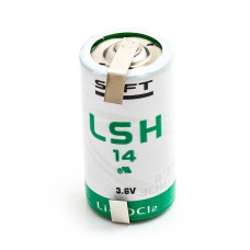 Aku liitium Saft LSH14CNR, LSH 14 CNR 3.6V Li-SOCl2 UM2 R14 C,