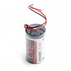 EVE ER34615/FL 3,6 V 19 000 mAh Li-SOCl₂ D liitiumaku juhtmetega