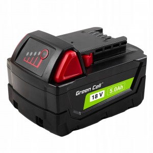 Green Cell Aku 4932430483 B5 Milwaukee M18 18V 5Ah Li-Ion elektritööriistade jaoks 4932430483 B5 Green Cell Aku 4932430483 B5 Milwaukee M18 18V 5Ah Li-Ion elektritööriistade jaoks 4932430483 B5