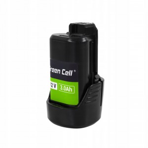 Green Cell Bosch 1600A004ZL, 1600A00X79, 1607A3506A, 2607337223 12V 3Ah Li-Ion Aku elektritööriistadele GBA GAS 10.8V-LI, GOP 12V, GSR 10.8V-Li, GWI 10.8V-Li Green Cell Bosch 1600A004ZL, 1600A00X79, 1607A3506A, 2607337223 12V 3Ah Li-Ion Aku elektritööriistadele GBA GAS 10.8V-LI, GOP 12V, GSR 10.8V-Li, GWI 10.8V-Li