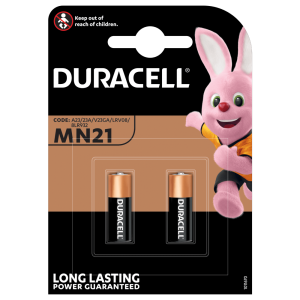 2 x Duracell A23 MN21 12V 23A, 23GA, A23, E23A, GP23A, K23A, L1028, LR23A, LRV08, LRVO8, MN21, MS21, V23, V23GA, VR22.