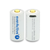EverActive 16340 CR123 17345 3V 700mAh Li-Ion mikro USB aku taskulampide kaitsega