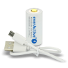 EverActive 16340 CR123 17345 3V 700mAh Li-Ion mikro USB aku taskulampide kaitsega