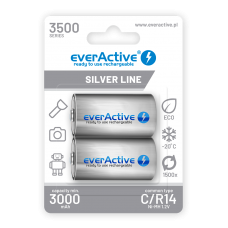 Laetavad patareid everActive R14/C NiMH 1,2V 3500 mAh kasutusvalmis 2B