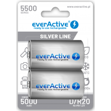 Laetavad patareid everActive R20/D NiMH 1,2V 5500 mAh kasutusvalmis 2B