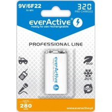 Aku everActive 6F22, HR6FA, HR9F, 6AM6, K9V, PP3 9V 320mAh NiMH