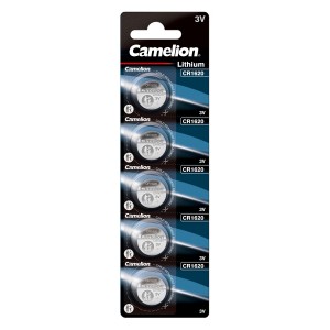 Camelion CR1620 3 V liitiumpatarei (DL1620, BR1620, ECR1620), 5 tk.