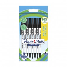 Paper Mate korgiga pastapliiatsid must 8tk. - 2187678