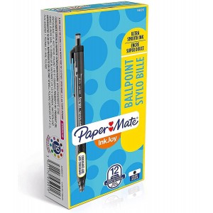 Paper Mate InkJoy 300RT Mustad pastapliiatsid 12 tk - S0959910