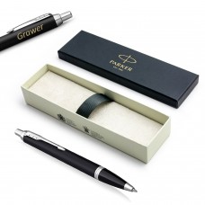 Parker IM Essential Matte Black CT pastapliiats graveeringuga