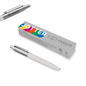 Parker Jotter Originals Pearl Grey Pastapliiats graveeringuga