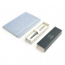 Parker Jotter XL Primrose Matte Blue Pastapliiats sinise A5 märkmikuga