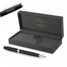 Parker Sonnet Black Lacquer CT Pastapliiats graveeringuga