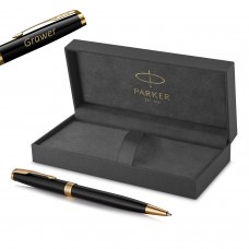 Parker Sonnet Black Lacquer GT pastapliiats graveeringuga