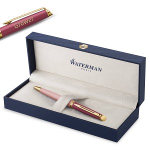 Waterman Hémisphère Color-Block roosa pastapliiats graveeringuga