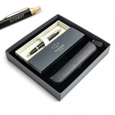 Parker IM Black GT pastapliiats graveeringuga / ümbris / kinkekomplekt