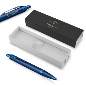 Parker IM Monochrome Blue pastapliiats graveeringuga