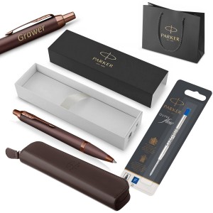 Parker IM Professionals Monochrome Burgundy pastapliiats + kott ja varuosakott – kingitus õpetajale