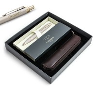 Parker IM Professionals Monochrome Champagne pastapliiats graveeringuga / kott / kinkekomplekt Parker IM Professionals Monochrome Champagne pastapliiats graveeringuga / kott / kinkekomplekt