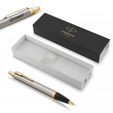 Parker IM Brushed Metal GT pastapliiats graveeringuga