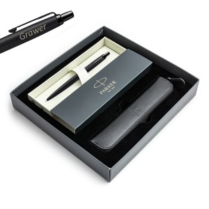 Parker Jotter Monochrome XL must BT pastapliiats graveeringuga / kott / kinkekomplekt
